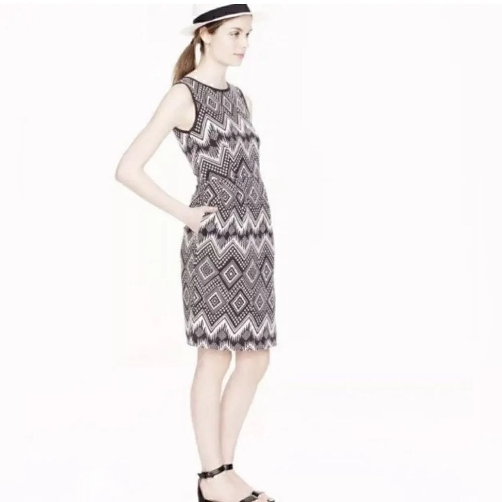 J Crew Diamond Ikat Dress Size 8
